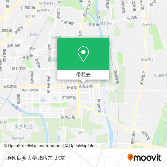 地铁良乡大学城站东地图