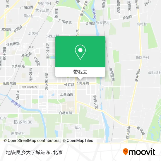 地铁良乡大学城站东地图