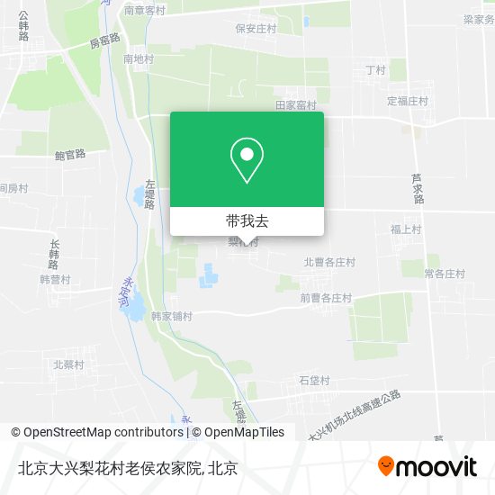 北京大兴梨花村老侯农家院地图