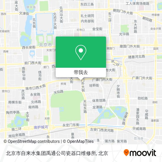 北京市自来水集团禹通公司瓷器口维修所地图