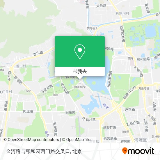 金河路与颐和园西门路交叉口地图