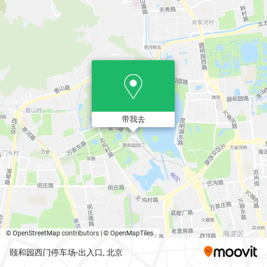 颐和园西门停车场-出入口地图