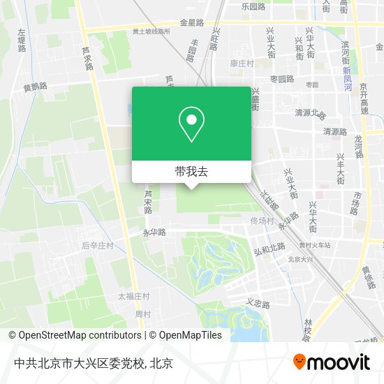 中共北京市大兴区委党校地图