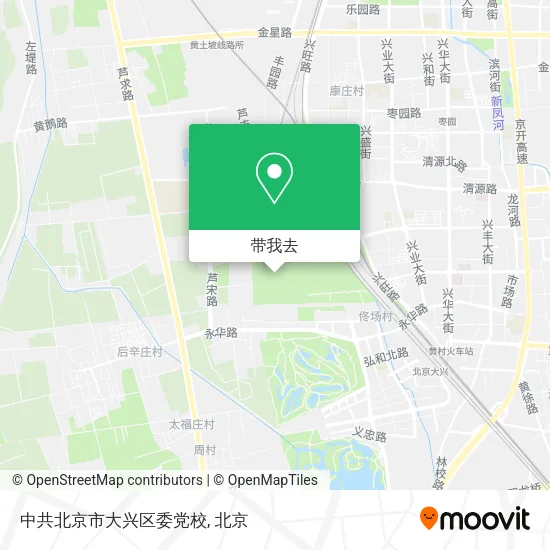 中共北京市大兴区委党校地图