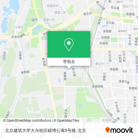 北京建筑大学大兴校区硕博公寓3号楼地图