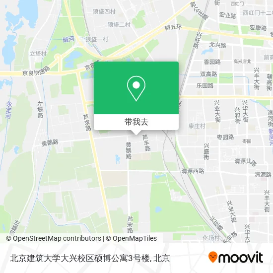 北京建筑大学大兴校区硕博公寓3号楼地图