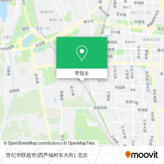 世纪华联超市(西芦城村东大街)地图