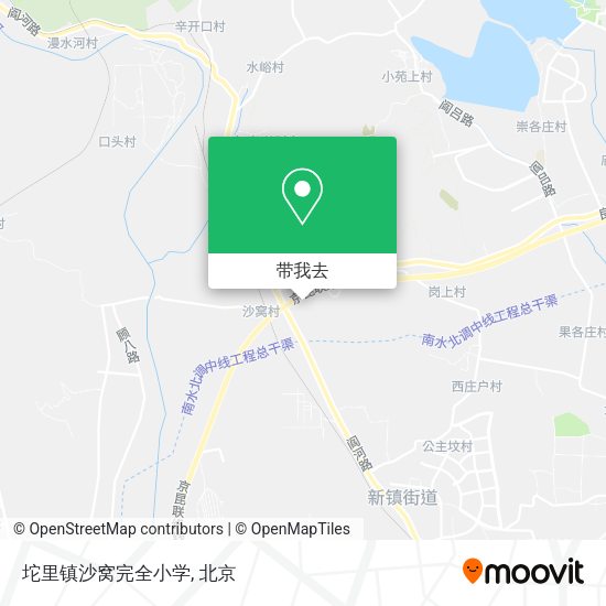 坨里镇沙窝完全小学地图