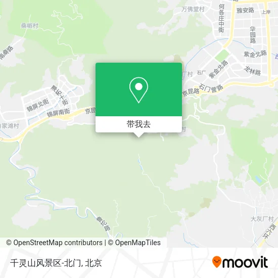 千灵山风景区-北门地图