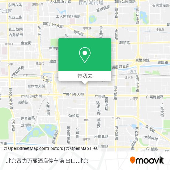 北京富力万丽酒店停车场-出口地图