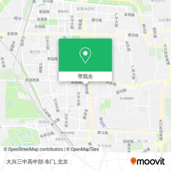 大兴三中高中部-东门地图
