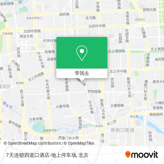 7天连锁四道口酒店-地上停车场地图