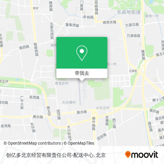 创亿多北京经贸有限责任公司-配送中心地图