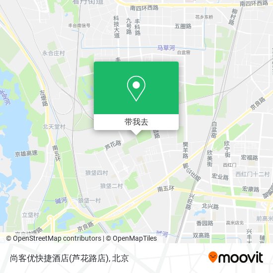 尚客优快捷酒店(芦花路店)地图