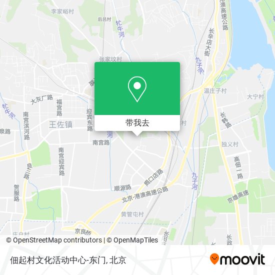 佃起村文化活动中心-东门地图