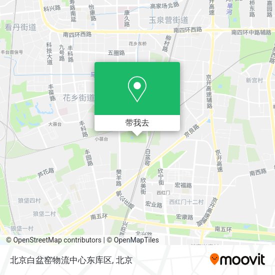 北京白盆窑物流中心东库区地图