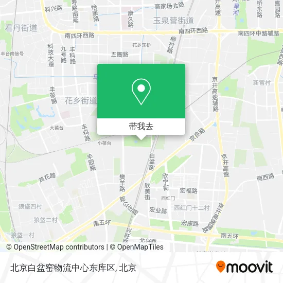 北京白盆窑物流中心东库区地图
