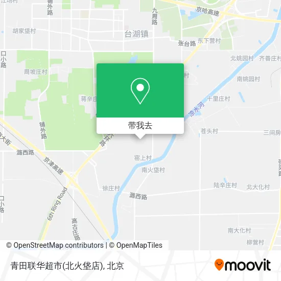 青田联华超市(北火垡店)地图