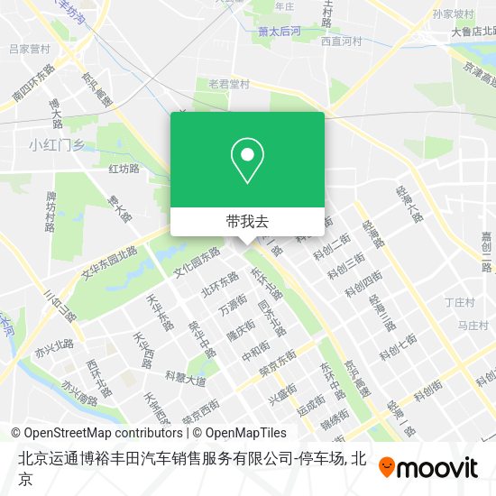 北京运通博裕丰田汽车销售服务有限公司-停车场地图