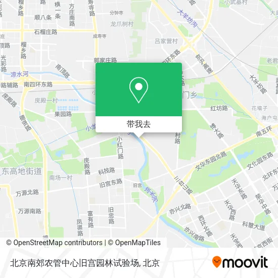 北京南郊农管中心旧宫园林试验场地图