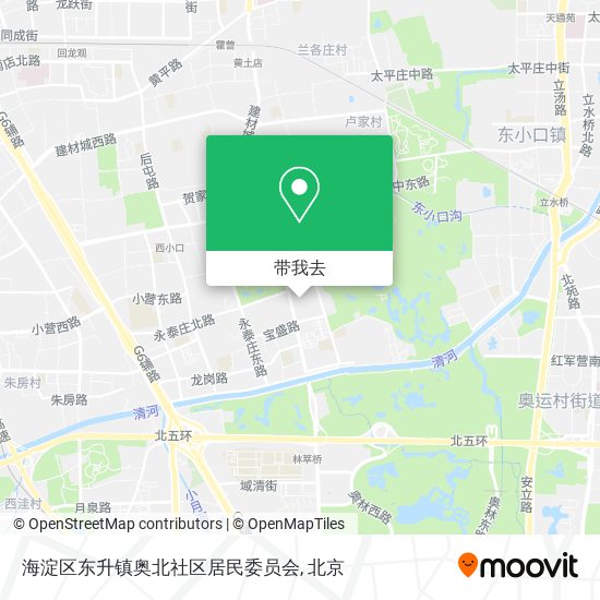 海淀区东升镇奥北社区居民委员会地图