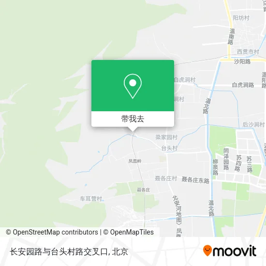 长安园路与台头村路交叉口地图