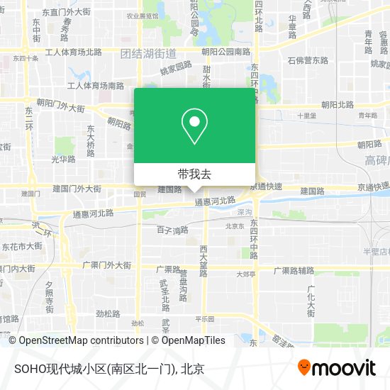 SOHO现代城小区(南区北一门)地图