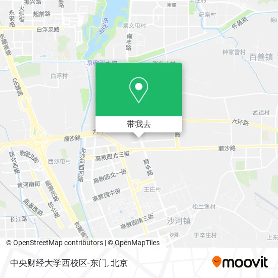 中央财经大学西校区-东门地图