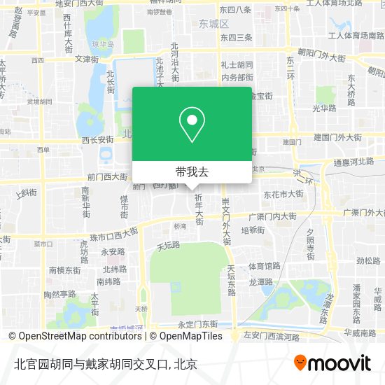 北官园胡同与戴家胡同交叉口地图