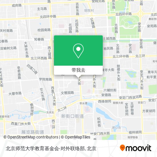 北京师范大学教育基金会-对外联络部地图