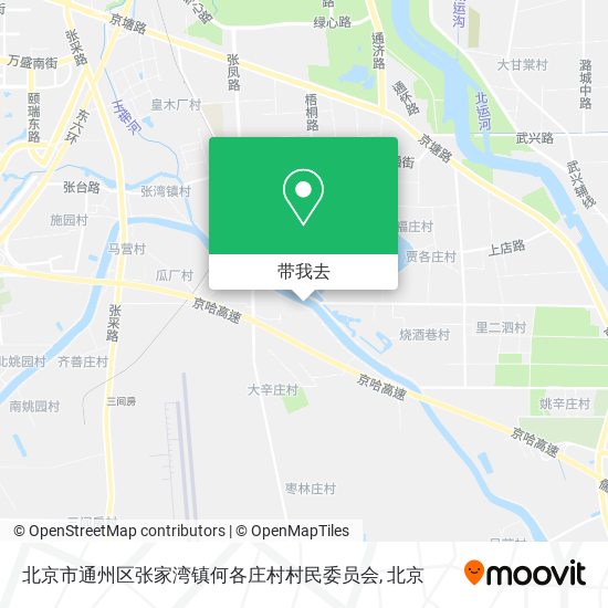 北京市通州区张家湾镇何各庄村村民委员会地图