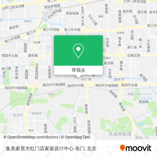 集美家居大红门店家装设计中心-东门地图
