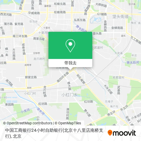 中国工商银行24小时自助银行(北京十八里店南桥支行)地图