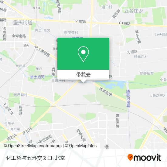 化工桥与五环交叉口地图