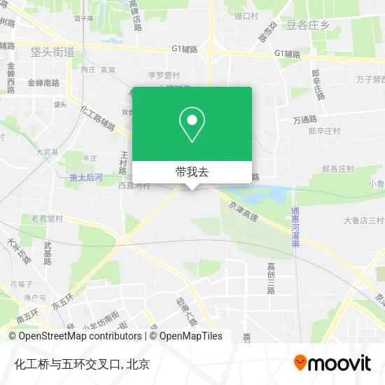 化工桥与五环交叉口地图