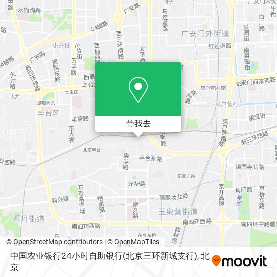 中国农业银行24小时自助银行(北京三环新城支行)地图