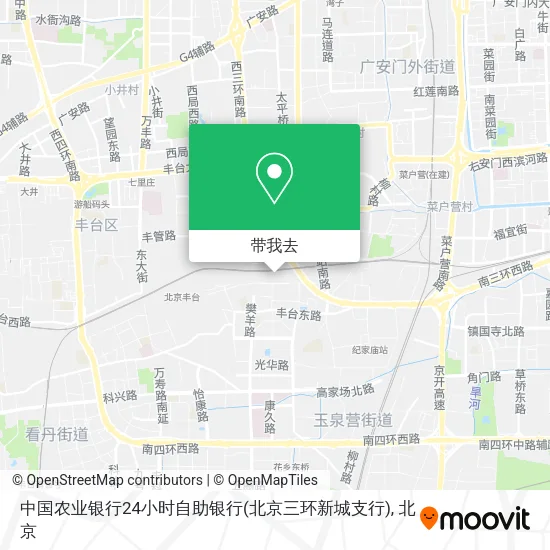 中国农业银行24小时自助银行(北京三环新城支行)地图