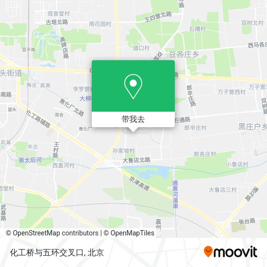 化工桥与五环交叉口地图