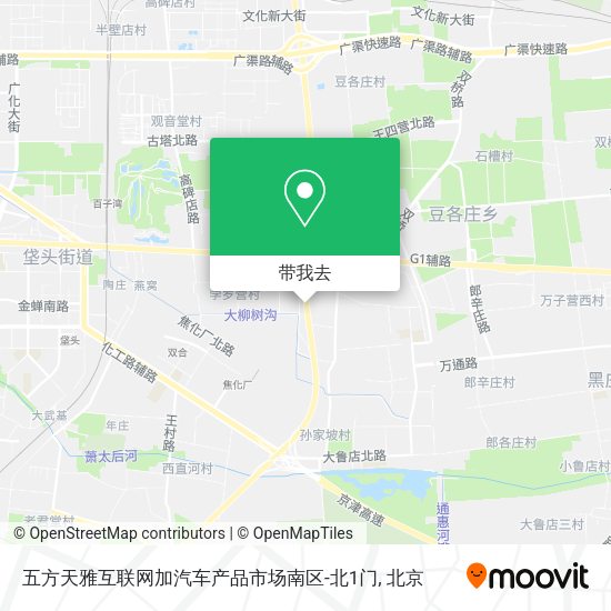 五方天雅互联网加汽车产品市场南区-北1门地图