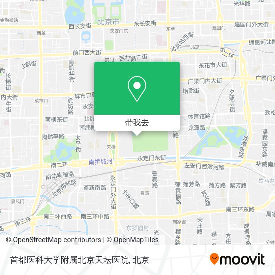 首都医科大学附属北京天坛医院地图