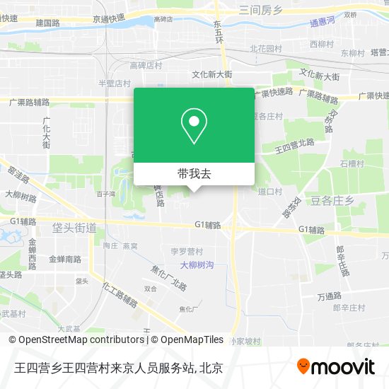 王四营乡王四营村来京人员服务站地图