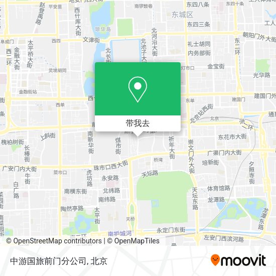 中游国旅前门分公司地图