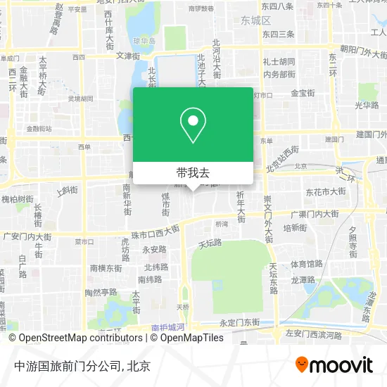 中游国旅前门分公司地图
