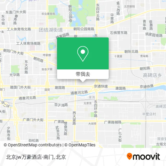 北京jw万豪酒店-南门地图