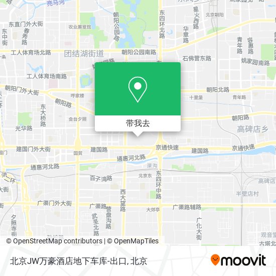 北京JW万豪酒店地下车库-出口地图