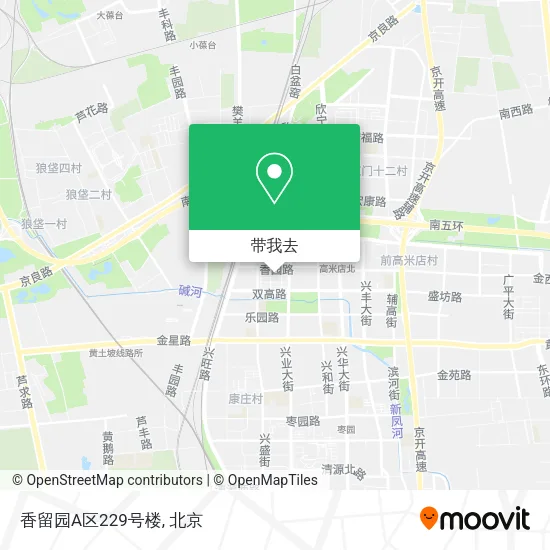 香留园A区229号楼地图