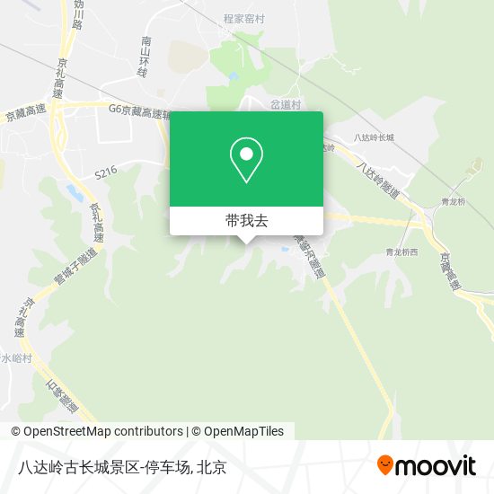 八达岭古长城景区-停车场地图