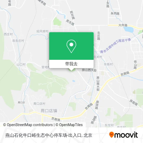 燕山石化牛口峪生态中心停车场-出入口地图