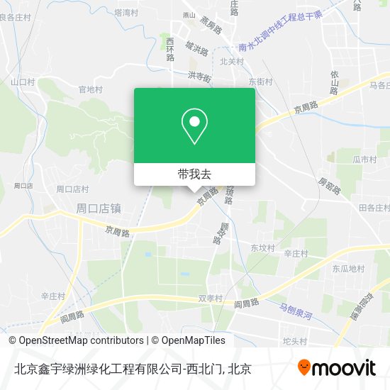 北京鑫宇绿洲绿化工程有限公司-西北门地图