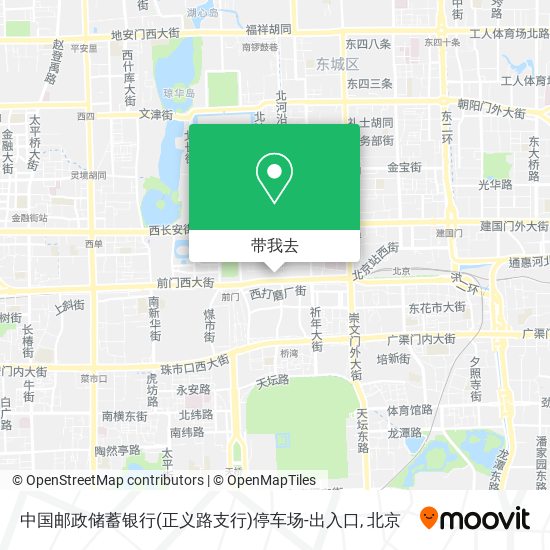 中国邮政储蓄银行(正义路支行)停车场-出入口地图